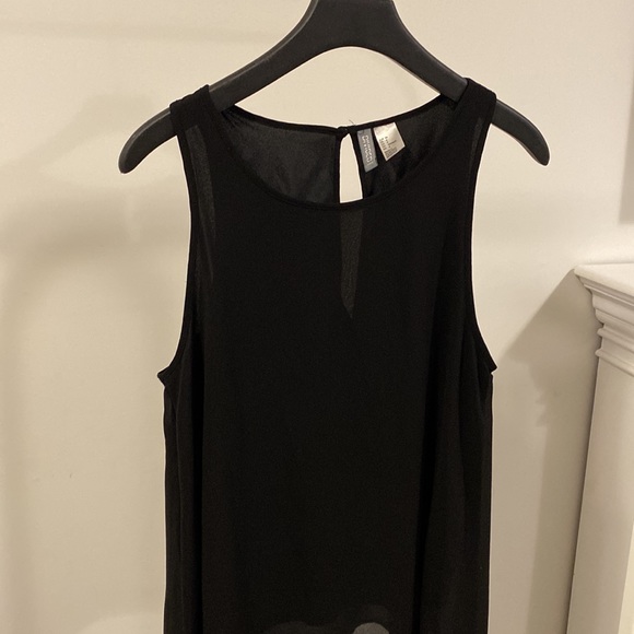 Black asymmetric blouse - Picture 3 of 4